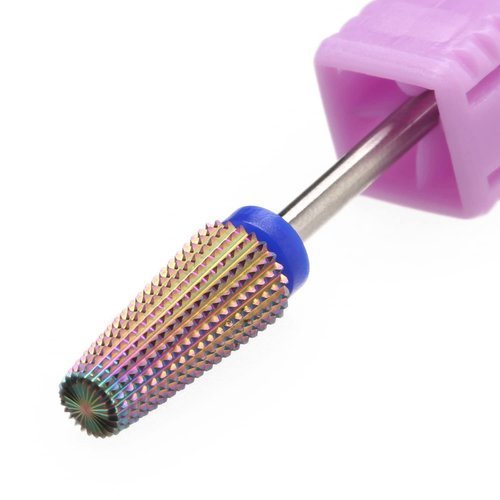 ERUIKA 5 in 1 Nail Drill Bits,Rainow Two Way Rotate use for Left and Right Handed, Fast Remove Acrylic or Hard Gel - 3/32" Shank Manicure, Nail Art Tool (M, Rainbow)