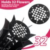 Vase Holder fit for Lego Flowers Bouquet - Acrylic Puzzle Vase fit for Lego Botanical Collection Building Set, Adult Gift Display Stand for Roses Orchid Sunflower Tulips Daffodils Lotus (Black)