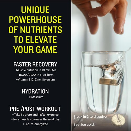 UNBROKEN Amino Energy Tablets with All 9 EAA & BCAA Amino Acids in Free-Form, Amino Acids Supplement for Faster Recovery & Less Muscle Soreness, Post & Preworkout for Men & Women,10 Serv. Lemon/Lime.