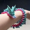 LNANZTCX 3D Printed Dragon Egg, Dragon Egg with Dragon Inside, Articulated Crystal Dragon Toy, Fidget Toy Adults, Home Office Executive Desk Toys, Birthday Party Decorations(Candy Color)