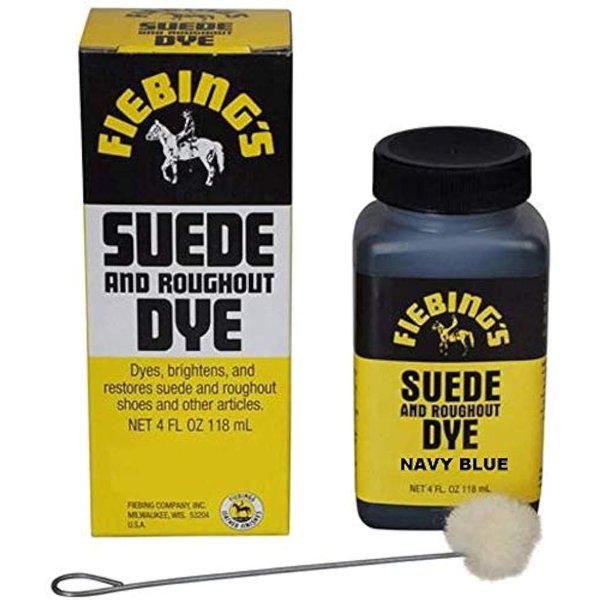 Fiebing's Suede Dye - Recolor, Brighten and Restore Suede and Rough-Out Leather - Navy Blue
