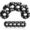 12 Pieces Silk Hair Scrunchies Volleyball Sport Hair Elastic Satin Ties Bands Ponytail Holders for Players Teams Gifts Wristband Decoration Hair Accessories Women(Black)