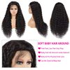 Lace Frontal Wigs Human Hair Pre Plucked HD Water Wave Lace Front Wigs Human Hair 13x4 Wet and Wavy Human Hair Wigs for Black Women Brazilian Curly Lace Front Wig Human Hair 20 Inch