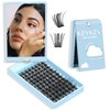 KevKev Lash Clusters 96 Pcs Cluster Lashes Special Spin Mirror Case DIY Lash Extension Soft & Comfortable Eyelash Clusters Thin Band Eyelashes with Mirror Easy to Apply (Morning,C-10-16mix)