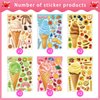 24 Sheets Make Your Own Mix and Match Sticker Sheets with Ice Cream and Cupcake Stickers, Make a Face Stickers 12 Styles Dessert Stickers Summer Stickers for Kids Party Favor Supplies Craft