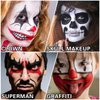 Black Face Body Paint Halloween Cosplay Clown Zombie Costume Sfx Makeup Professional Oil Based Cream Face Paint Palette for Adults and Kids