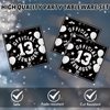 13th Birthday Party Supplies Black Themed 13th Disposable Tableware Decorations Plates Napkins Set for Kids Boys Teenager Favors