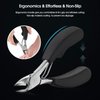 Podiatrist Toenail Clippers Ingrown or Thick Toe Nail Clippers for Men, Toenail Cutters Nipper Precision Diabetic Pedicure Tool Curved Edge, opove X5 (Silver)