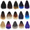 Box Braids Crochet Braids Curly Ends 14 Inch Goddess Box Braids Crochet Hair Synthetic Crochet Hair Extensions (14(8Packs), 1B)