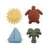 Hudson Baby 6pc Silicone Beach/Sand Toys, Multicolor, One Size