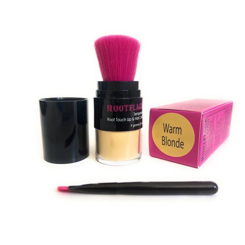 Rootflage Instant Blonde Root Touch Up - Temporary Hair Color and Concealer for Thinning Hair (04 WARM BLONDE)