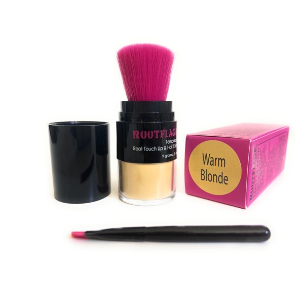 Rootflage Instant Blonde Root Touch Up - Temporary Hair Color and Concealer for Thinning Hair (04 WARM BLONDE)