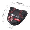 mytag Golf Club Head Covers Mallet Putter Headcovers for Odyssey White Hot Pro Heel-Shaft (Strong Magnetic)