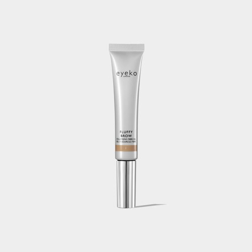 Eyeko Fluffy Brow - Shade 1 Light Neutral Brown - Fiber Enhanced Tinted Brow Gel - Volume & Hold - With Castor Oil and Vitamin E - Vegan 8ml