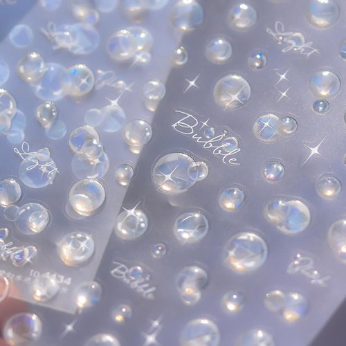 Bubble Nail Sticker Nail Decal for Salon DIY Summer Adorable Bubbles Dream Manicure Acrylic Nails Supplies (Bubble)