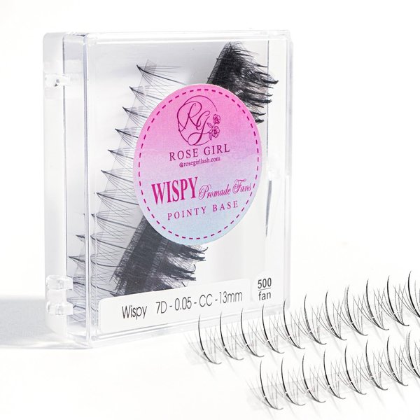 ROSE GIRL Ultra Wispy Lashes Volume Fan-Individual Lashes Fake Eyelashes Extension-Lashes Natural Look-Handmade Kit-5D/7D/9D–C CC D Curl Thickness 0.05~0.07mm-9~16mm Length(7D-0.07-C-11mm)
