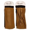 Kitsch Recycled Fabric Wide Turban Headbands for Women and Teens - Non-slip, Trendy Fashion Hair Bands for Spa, Workout, Skincare Routine, Yoga & Gym - Cotton, Comfortable & Thick, 2pcs -Black & Camel