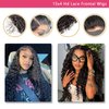 Espive 13x4 Deep Wave Lace Front Wigs Human Hair HD Transparent Deep Curly Lace Front Wigs Human Hair 180% Density Frontal Glueless Wigs for Women Human Hair Pre Plucked with Baby Hair 26 Inch