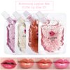 Sumeitang 4 Color Glitter Lip Gloss Base Kit, Moisturize Lip Gloss Base Oil Material Lip Makeup Primers for DIY Handmade Making Lip Balms and Lipgloss Set(4 Pack x 20ML)
