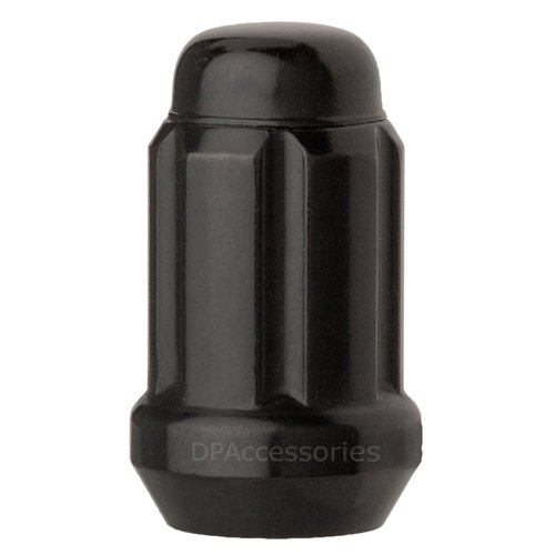 DPAccessories Black Spline Lug Nuts - M12x1.5 Lug Nuts 24 Pack for Aftermarket Wheels - Spline Tuner Lug Nuts 12x1.5 - Set of 24 Black Lug Nuts and One Spline Lug Nut Socket - D5246P-2308/24