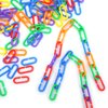 Suwimut 1000 Pieces Plastic C-Clip Hooks Chain Links, Interchangeable Rainbow C-Links Kids Learning Toys for Classroom Preschool, Sugar Glider Climbing Swing Small Bird Cage Toys for Pet Rat Parrot
