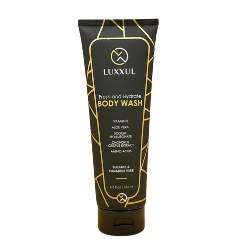 LUXXUL Cooling Body Wash Fresh and Hydrate - Reduces Itching, Hydrates, Sulfate-Free