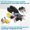 Partsam 1Set H4 Headlight Relay Harness Kit for 7x6 5x7 H6054 Headlights Heat Ceramic Wiring Harness Compatible with Pickup Headlights 88-95, Tacoma 95-97 Fix Dual Ground Problem