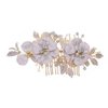 Wedding Hair Comb Gold Color Flower Bridal Handmade Wedding Hair Accessories for Brides and Bridesmaid