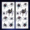Oottati 2 Sheets Halloween Shadow, 3D Assorted Black Widow Spider Waterproof Arm Hand Temporary Tattoo Stickers Look Real and Last Long