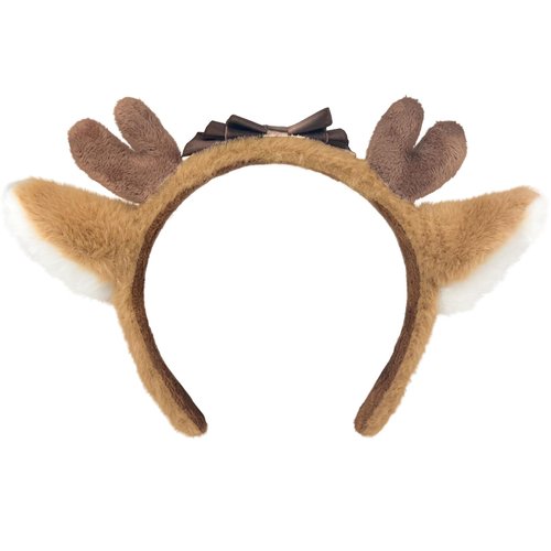 Beviliu Reindeer Antlers Headband, Cute Christmas Reindeer Antlers, Brown Deer Antlers Headband Christmas Birthday Party Decorations Reindeer Ears Cosplay Costume Make-up Washing Headband 1Pack