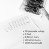 Kordes Lash Clusters – 1000pcs Lash Extension Kit – 5D Volume C Curl Lash Clusters – Handmade and Premade Fans Eyelash Extensions – Natural Mink Eyelash Extensions (10 to 13mm 5D C Curl)