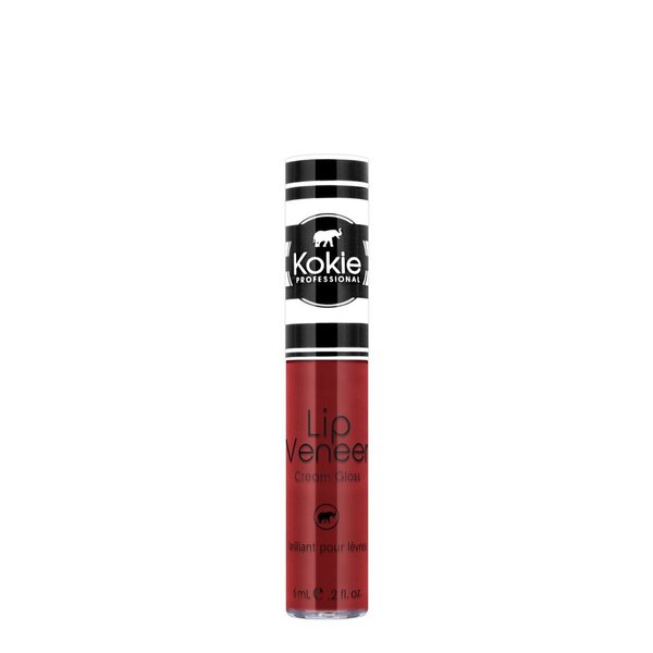 Kokie Cosmetics Lip Veneer Cream Lip Gloss, Fired Up, 0.2 Fluid Ounce