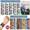 YYMYMGJ Monster Truck Party Favors 24 Pcs Monster Truck Slap Bracelets 80 Pcs Monster Truck Tattoos Monster Truck Birthdays Party Supplies Decorations Gifts for Kids Boys Classroom Rewards