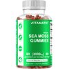 Vitamatic 2 Pack Irish Sea Moss Gummies - 3000 mg - 60 Vegan Gummies - Made with Bladderwrack & Burdock Root - Seamoss Supplement for Thyroid, Energy, Immune Support