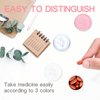 Extra Small Pill Box for Purse (3 Pack), ADHYRO Aluminum Mini Pill Case, Daily Portable Lightproof Pill Organizer to Hold Vitamins, Fish Oils, Supplements (Pink Silver White)…