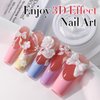 Double Rhythm 3D Nail Gel Pearl Solid Sculpting Gel for Nail Art Non-Sticky Hard Gel for Building Carving Molding Nail Extension Soak Off UV/LED Nail Art Salon Home DIY 0.5 Oz (Silk 01)