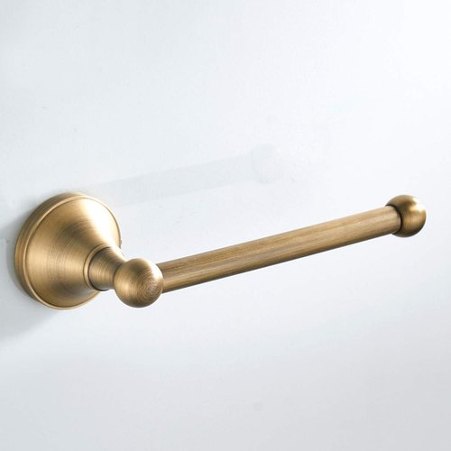 Flybath Toilet Paper Holder without Cover Antique Brass Bathroom Tissue Roll Bar Wall Mounted, 20 cm / 7.87 inches, Brushed Bronze