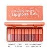 Alisesun 10 Colors Lip Tint Stain Set, Korean Plumping Lip Gloss Watery Lip Stain, Multi-use for Mini Liquid Lipstick & Cheek Tint Long Lasting Vivid Color #01
