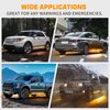 XRIDONSEN 2PCS 60 inch Emergency Truck Strobe Lights Strip 720 LED Running Board Lights Bar Amber White Flashing Warning Hazard Safety Side Step Lights for Trucks Construction Vehicles Pickup SUV JEEP