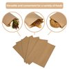 Vane Delx 100pcs Grease Resistant Brown Paper Sandwich Bags with Stickers, 5.5x7.5x2 inches, Serve As Small Bakery, Snacks, Treats and Lunch Take Out Bags.