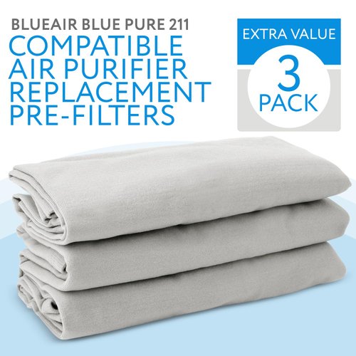 Impresa 3 Pack Replacement Washable Pre-Filters for Blueair Blue Pure 211+ Lunar Rock Color For Air Purifier