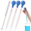 MRXBN 10ml Glass Pipettes Dropper, Lab Graduated Dropper for Liquid Essential Oil, Glass Transfer Pipette with Rubber Bulb and Cleaning Brush (3 pieces)