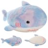 Plush Rainbow Shark Stuffed Animal Colorful Shark Hugging Pillow Shark Plushies Throw Pillow Shark Anime Gift for Kids and Lovers in Birthday,Valentine's Day,Christmas (11-Inch)