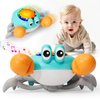 Crawling Crab Baby Toys for 6-12 Months, Baby Musical Toys for 1 Year Old Boys Girls, Tummy Time Crab for Infant Developmental, Toddlers Bilingual Learning Toys, First Christmas Birthday Gifts