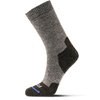 FITS Medium Hiker Crew Sock for Men and Women, Merino Wool, Cushion, Breathable, Odor Resistant, Lightweight Hiking Sock, Brown, Medium