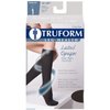 Truform Women's Compression Stockings, 15-20 mmHg, Knee High Length, Open Toe, Opaque, Black, Medium