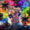 Amandir Glow in the Dark Party Decorations, 119Pcs 80S Disco Rainbow Balloon Arch Garland Kit with UV Neon Luminous Fluorescent Balloons 9.8ft Streamer Garland for Back to 80S 90S Prom Birthday Decor