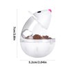 PORTOWN 4 Pcs Cat Food Ball Dispenser, Small Cat Food Balls Slow Feeder Mice Shaped Tumbler Cat Food Toy Cat Treat Toy Feeder Toy for Interactive Training(Pink,White)