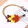 Vsdski Fall Maple Leaf Headband Glitters Fall Leaves Hair Band Thanksgiving Hair Accessories Funny Autumn Hair Hoop for Women Girls Thanksgiving Harvest Festival Party Decoration