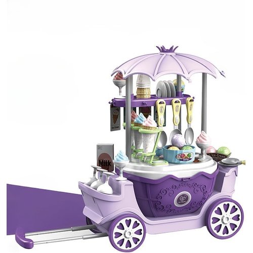 Ice Cream Toy for Kids Toddler Play Set Pretend Toy 69 Piece for Children 3-12 Years Old Kitchen Food Toys